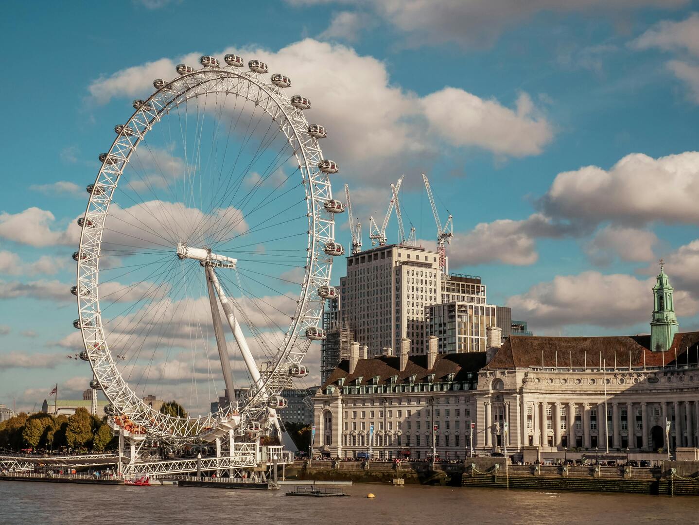 The London Eye observation wheel on the Thames